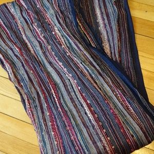 Purple stripey scarf